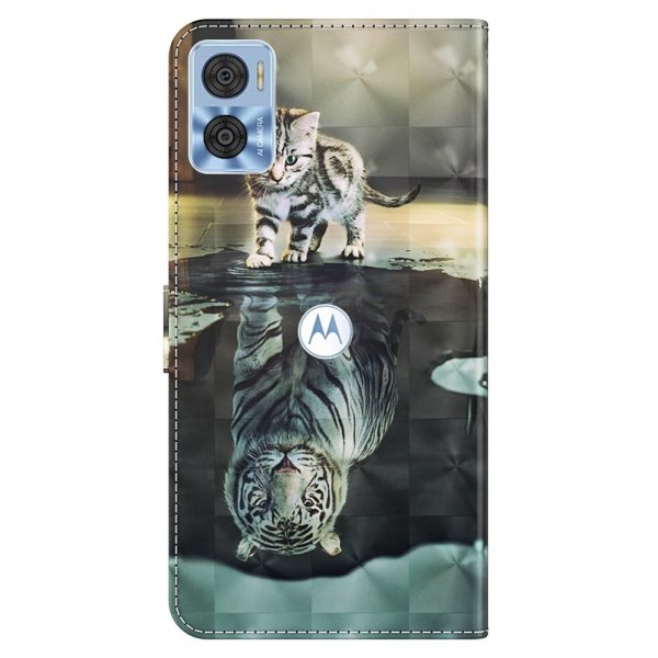 Motorola Moto e22i Fodral Motiv Katt och Tiger
