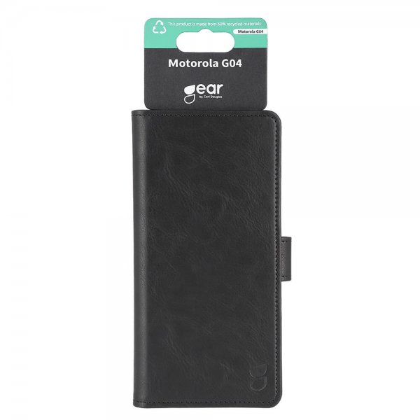 Gear Motorola Moto G04 Fodral 3 Kortfack Svart