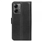 Motorola Moto G14 Fodral Litchi Svart