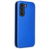 Motorola Moto G200 Fodral Kolfibertextur Blå