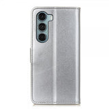 Motorola Moto G200 Fodral Lädertextur Silver