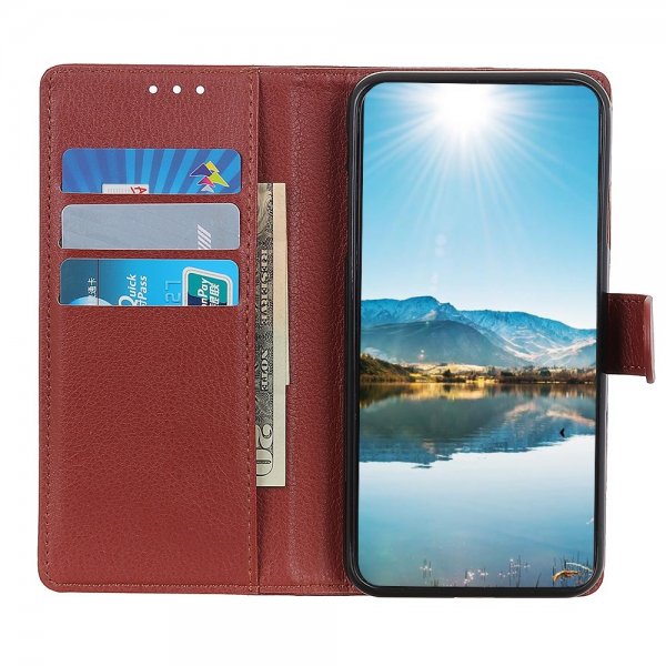 Motorola Moto G200 Fodral Litchi Brun