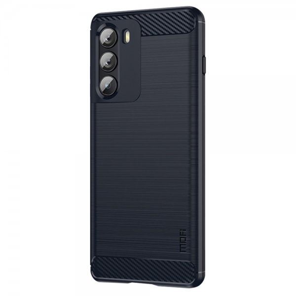 Mofi Motorola Moto G200 Skal Borstad Kolfibertextur Blå