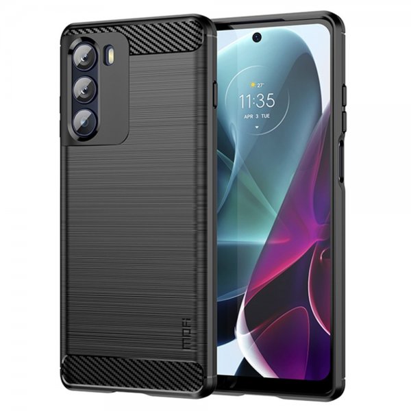 Mofi Motorola Moto G200 Skal Borstad Kolfibertextur Svart