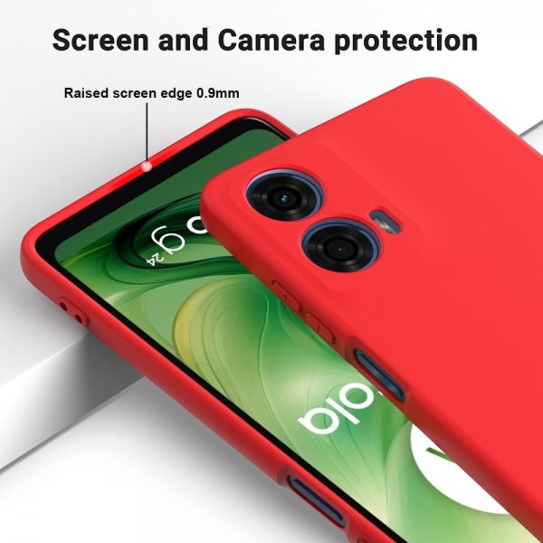 Motorola Moto G24 Power Skal med Strap Silikon Röd