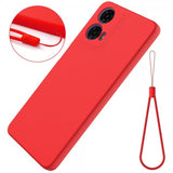Motorola Moto G24 Power Skal med Strap Silikon Röd