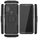 Motorola Moto G30 Skal Däckmönster Stativfunktion Svart