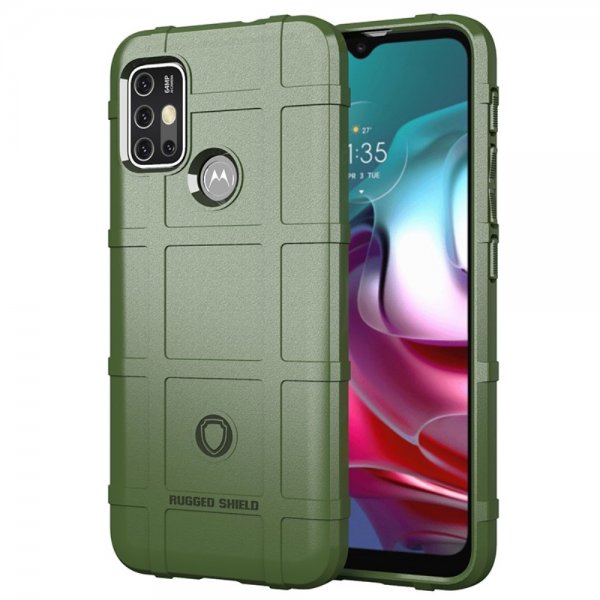 Motorola Moto G30 Skal Rutmönster Grön