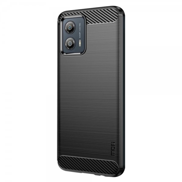 Mofi Motorola Moto G53 5G Skal Borstad Kolfibertextur Svart