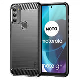 Mofi Motorola Moto G71 5G Skal Borstad Kolfibertextur Svart