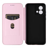 Motorola Moto G84 Fodral Kolfibertextur Roseguld