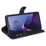 Motorola Moto G84 Fodral Litchi Svart