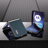 ABEEL Motorola Razr 40 Ultra Skal Äkta Läder Grön