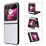 Motorola Razr 40 Ultra Skal Kolfibermönster Vit