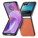 Motorola Razr 40 Ultra Skal Kolfibertextur Brun