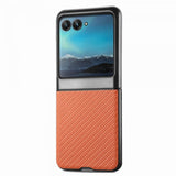 Motorola Razr 40 Ultra Skal Kolfibertextur Brun