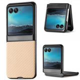 Motorola Razr 40 Ultra Skal Kolfibertextur Khaki