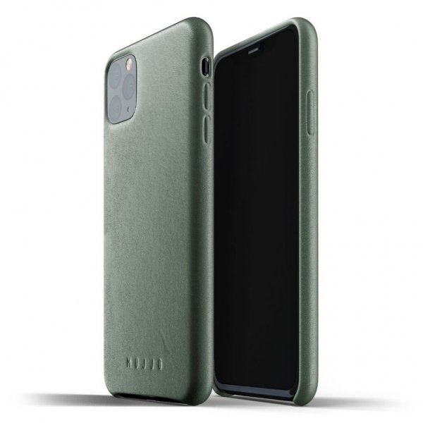 Mujjo iPhone 11 Pro Max Skal Full Leather Case Slate Green