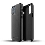 Mujjo iPhone 12/iPhone 12 Pro Skal Full Leather Case Svart