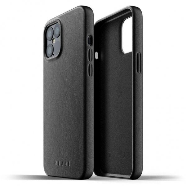Mujjo iPhone 12 Pro Max Skal Full Leather Case Svart