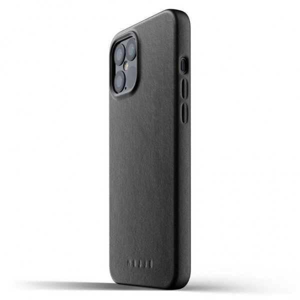 Mujjo iPhone 12 Pro Max Skal Full Leather Case Svart