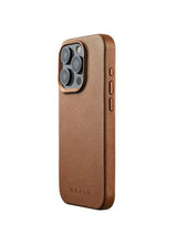 Mujjo iPhone 15 Pro Skal Full Leather Case MagSafe Dark Tan