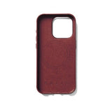 Mujjo iPhone 15 Pro Skal Full Leather Wallet Case MagSafe Burgundy