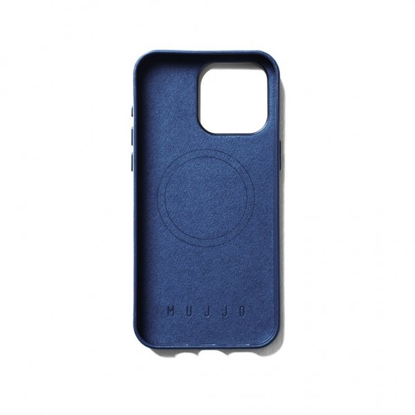 Mujjo iPhone 15 Pro Max Skal Full Leather Case MagSafe Monaco Blue