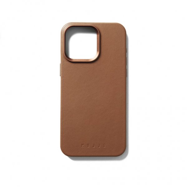 Mujjo iPhone 15 Pro Max Skal Full Leather Case MagSafe Dark Tan
