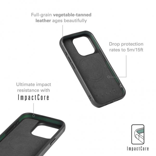 Mujjo iPhone 15 Pro Skal Shield Case Svart