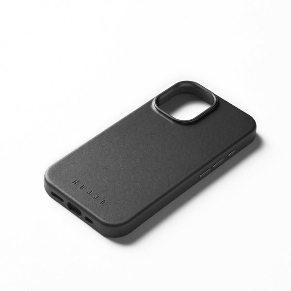 Mujjo iPhone 16 Skal Full Leather Case Svart