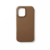 Mujjo iPhone 16 Skal Full Leather Case Dark Tan