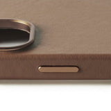 Mujjo iPhone 16 Skal Full Leather Case Dark Tan