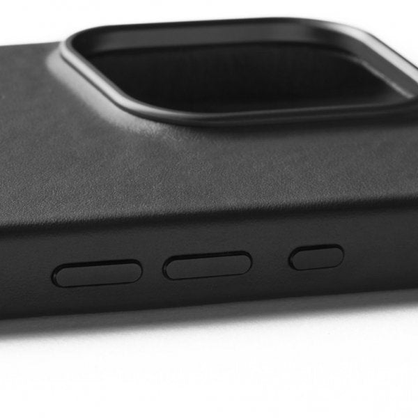 Mujjo iPhone 16 Pro Skal Full Leather Case Svart