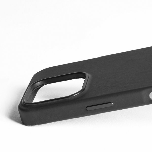 Mujjo iPhone 16 Pro Skal Full Leather Case Svart