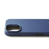 Mujjo iPhone 16 Pro Skal Full Leather Case Monaco Blue