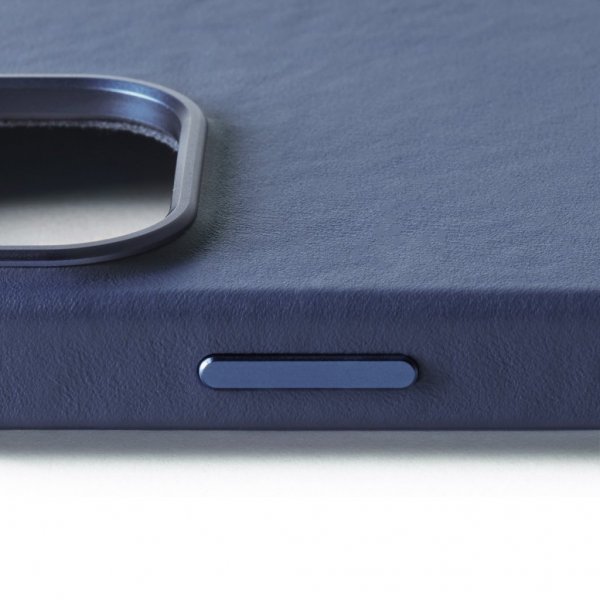 Mujjo iPhone 16 Pro Skal Full Leather Case Monaco Blue