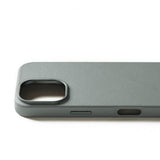 Mujjo iPhone 16 Pro Skal Full Leather Case Green Smoke