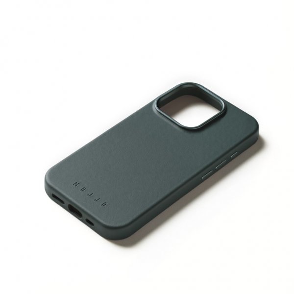 Mujjo iPhone 16 Pro Skal Full Leather Case Livid Green