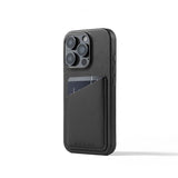 Mujjo iPhone 16 Pro Skal Full Leather Wallet Case Svart