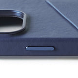 Mujjo iPhone 16 Pro Skal Full Leather Wallet Case Monaco Blue