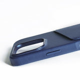 Mujjo iPhone 16 Pro Skal Full Leather Wallet Case Monaco Blue