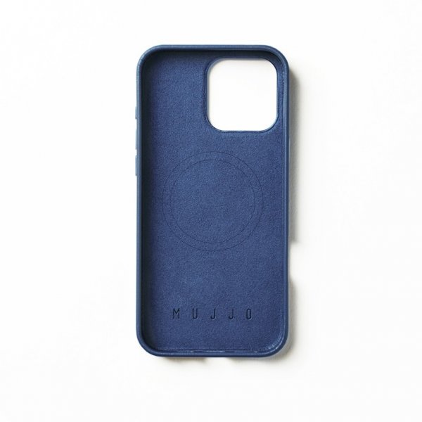 Mujjo iPhone 16 Pro Max Skal Full Leather Case Monaco Blue