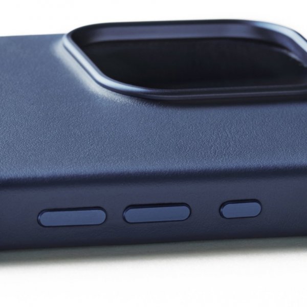 Mujjo iPhone 16 Pro Max Skal Full Leather Case Monaco Blue