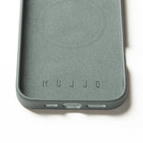Mujjo iPhone 16 Pro Max Skal Full Leather Case Green Smoke