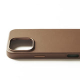 Mujjo iPhone 16 Pro Max Skal Full Leather Case Dark Tan
