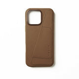 Mujjo iPhone 16 Pro Max Skal Full Leather Wallet Case Dark Tan