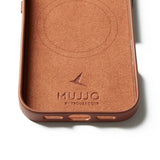 Mujjo iPhone 17 Skal Full Leather Case MagSafe Tan