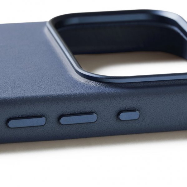 Mujjo iPhone 17 Pro Skal Full Leather Case MagSafe Monaco Blue