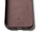 Mujjo iPhone 17 Pro Skal Full Leather Case MagSafe Bronze Red